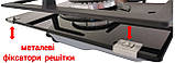 Варильна поверхня дві газові конфорки, чорна, чавунна решітка Luxor PGE 320 BCH SS Німеччина, фото 4