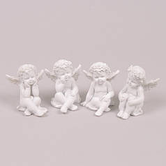 Ангел керамічний з білий (ціна за 1 шт.) 26698