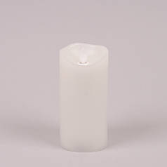 Свічка LED біла D-7,5 см. H-15 см. 26162