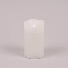 Свічка LED біла D-7,5 см. H-12.5 см. 26171
