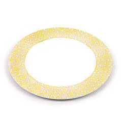 Підставка пластикова декоративна біло-золота D-33 см. 39743