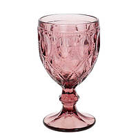 Бокал стеклянный для вина пурпурный 300 мл. 32361