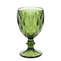 Бокал стеклянный для вина оливковый 300 мл. 32363