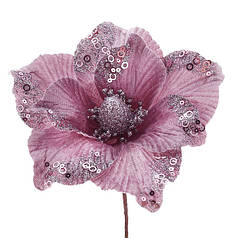 Квітка новорічна Магнолія рожева 13253