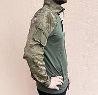 Рубашка мужская военная тактическая с липучками ВСУ (ЗСУ) Турция Ubaks Убакс 7295 XL 52 р хаки g