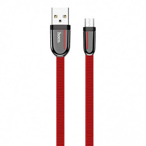 Кабель Hoco U74 Grand USB - MicroUSB 2.4A/1.2m (Червоний)
