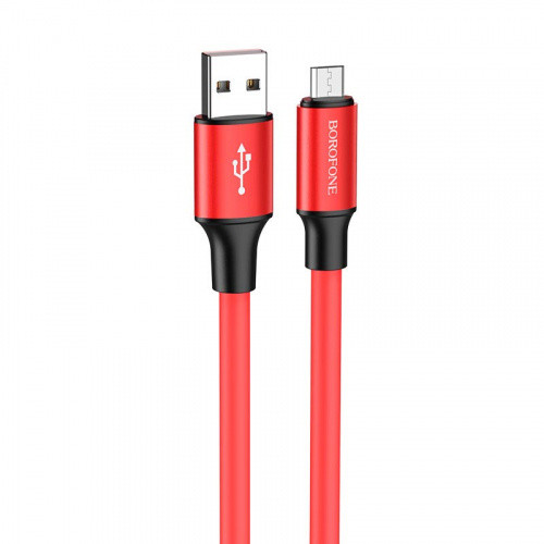 Кабель Borofone BX82 USB - MicroUSB 2.4/1m (Червоний)