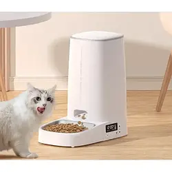 Розумна годівниця для тварин Infinity ROJECO 4L Automatic Pet Feeder Button Version Auto Cat White