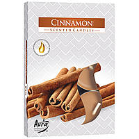 Свеча таблетка ароматическая Cinnamon, Bispol. В наборе 6 штук. Польша.(48)