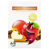 Свеча таблетка ароматическая Apple-cinnamon, Bispol. В наборе 6 шт. Польша.(48)