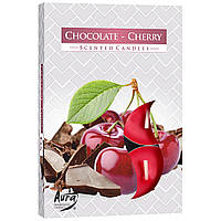 Свеча таблетка ароматическая Chocolate-cherry, Bispol. В упаковке 6 штук. Польша.(48)