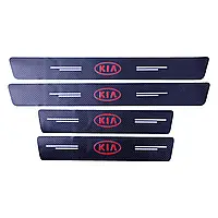 Захисна плівка на пороги авто Kia Samurai Карбон 4шт