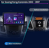 Junsun 4G Android магнитола для SsangYong Korando 3 Actyon 2 Rexton Y250 II 2 2002-2017 4ГБ+4G 64 2013-17, фото 2