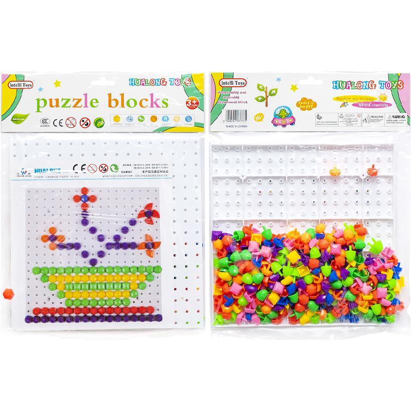 Пластиковий конструктор - мозаїка у вигляді конусів на планшетці Puzzle blocks HL6033