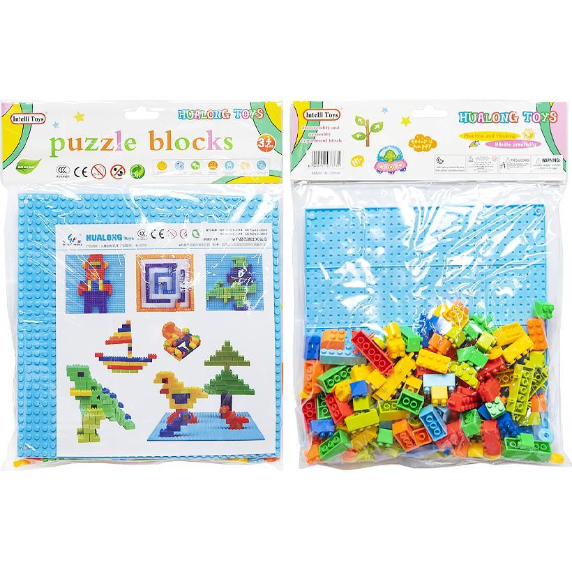 Пластиковий конструктор у вигляді деталей лего на планшетці Puzzle blocks HL6319