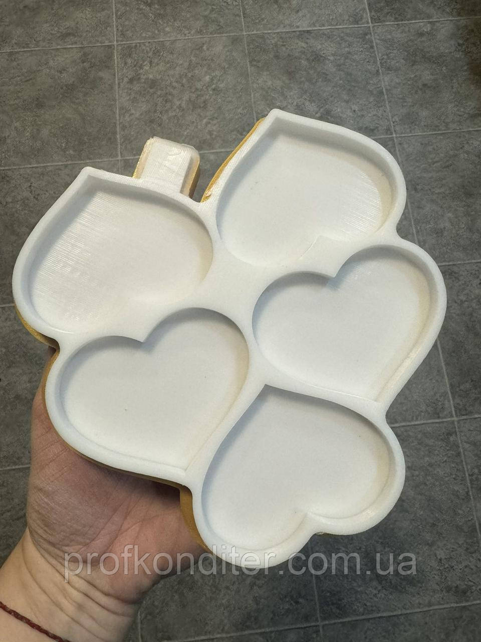 Силіконовий молд для шоколаду та ін "Серця 7.7*6 см", фото 1