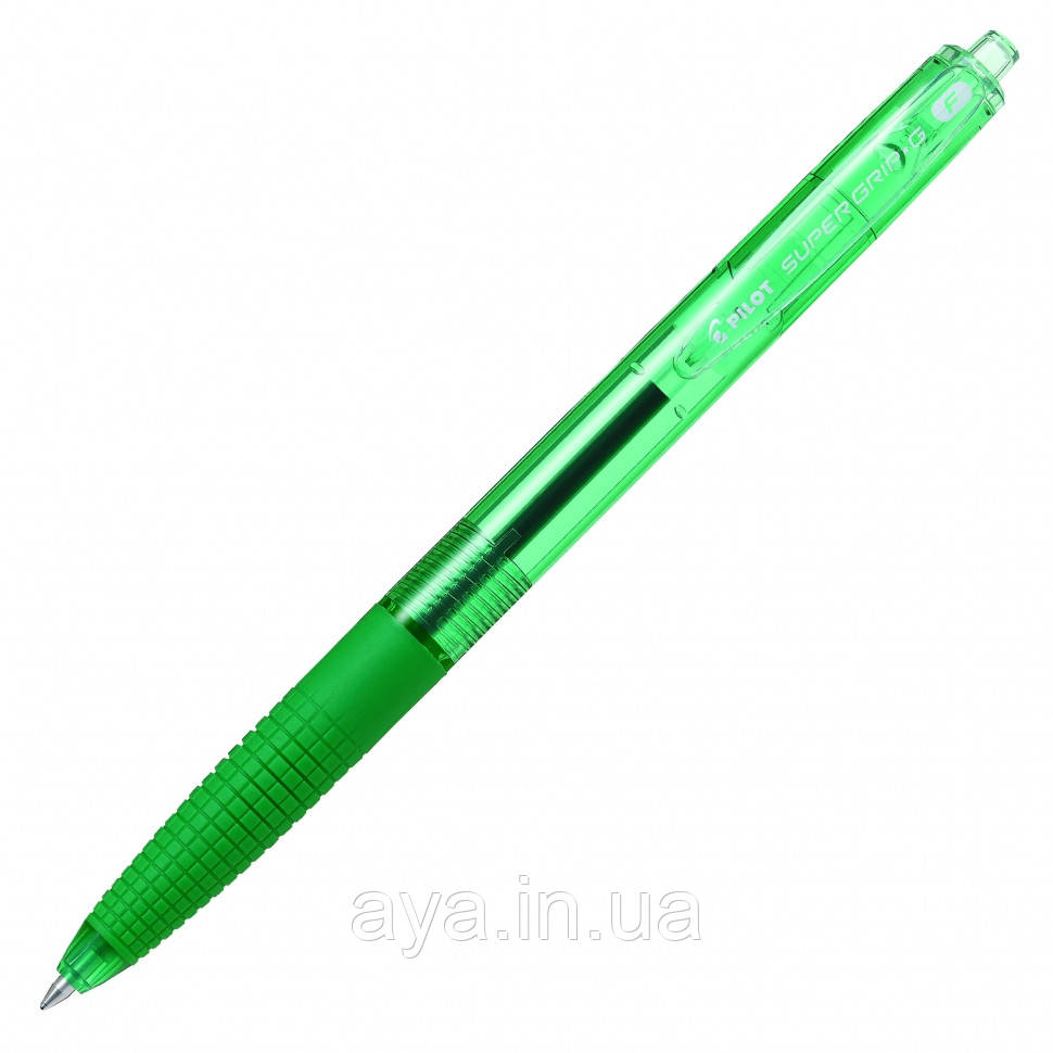 Ручка кулькова Pilot BPGG-8R-F-GG "Super Grip G" автоматична, зелена, 0,7 мм