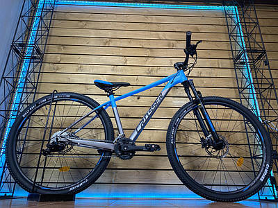 Гірський велосипед 29" Crosser MT-036 рама 17", перемикачі L-TWOO 18 швидкостей, гальма LOGAN, сіро-блакитний