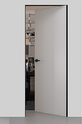 Двері прихованого монтажу Папа Карло iDoors Prime-AL INSIDE з чорним торцем