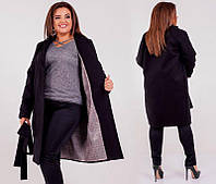 Жіноче кашемірове пальто з поясом