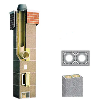 Комплект керамического дымохода Schiedel UNI Двухходовой без вентиляции 140 мм+160 мм 7 м