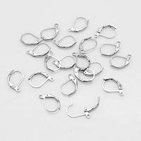 Швензи для Сережок 20 шт 15х10 мм Англійський Замок Латунь Колір Платина