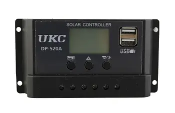 Контролер заряду сонячної батареї UKC DP-520A 20A з USB