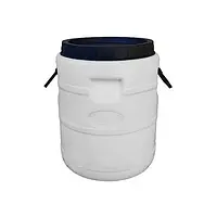 Бочка пластикова харчова Біла 30 л Бідон з широкою горловиною для меду