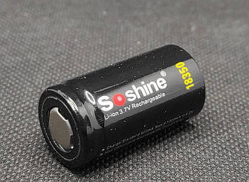 Високострумовий акумулятор Soshine 18350 3,6V 1000mA 5А (1шт.)