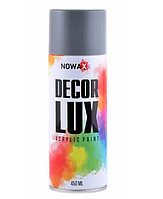 Краска акриловая NOWAX Decor Lux аэрозоль 450 мл Темно серый (X-586)