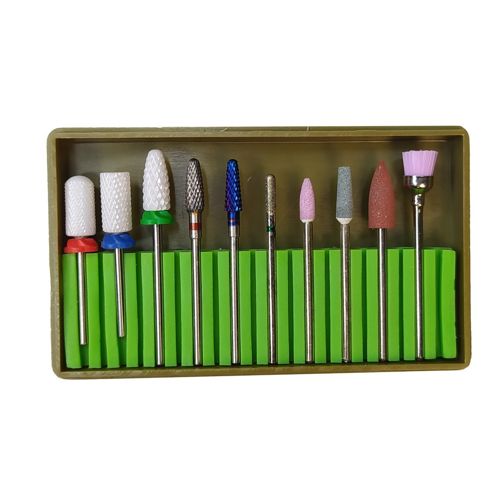 Набір насадок для манікюрного фрезера Lilly Beaute BH-06, 10 шт., фото 1