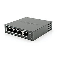 TU  TU Коммутатор POE 48V 4 порта POE + 1 Uplink POE IN  , 48-52 V корпус -металл, Black, питание от POE коммутатора/инжектора!