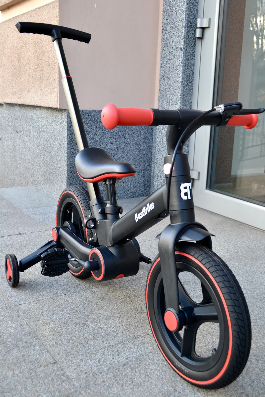 Велосипед-трансформер триколісний Best Trike BT з батьківською ручкою, red 84119