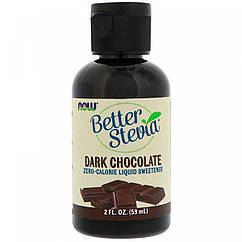 Стевія зі смаком чорного шоколаду Now Foods (Stevia Liquid) 59 мл