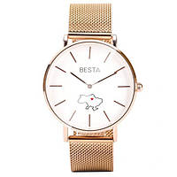 Привлекательные женские часы с надежным японским кварцевым механизмом Besta Love UA Rosegold
