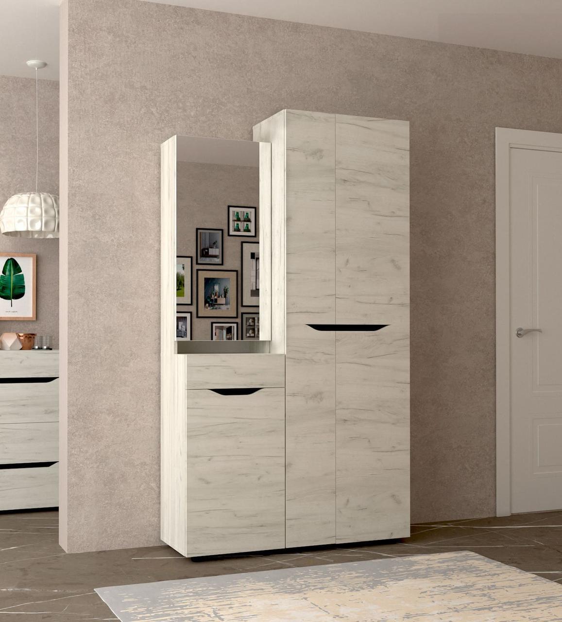 Передпокій Аякс шафа+ тумба з дзеркалом (Мастер Форм), фото 1