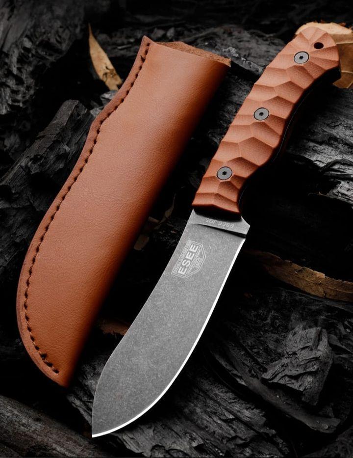 ESEE JG5 Rowen,таль D2 , ручка Micarta, шкірні піхви