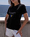 Жіноча футболка «Супер сила» чорна партиотична, фото 2