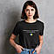 Жіноча футболка «Супер сила» чорна партиотична, фото 4