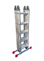 Алюминиевая лестница трансформер 4х5 "Практик" 5,74 м EN131