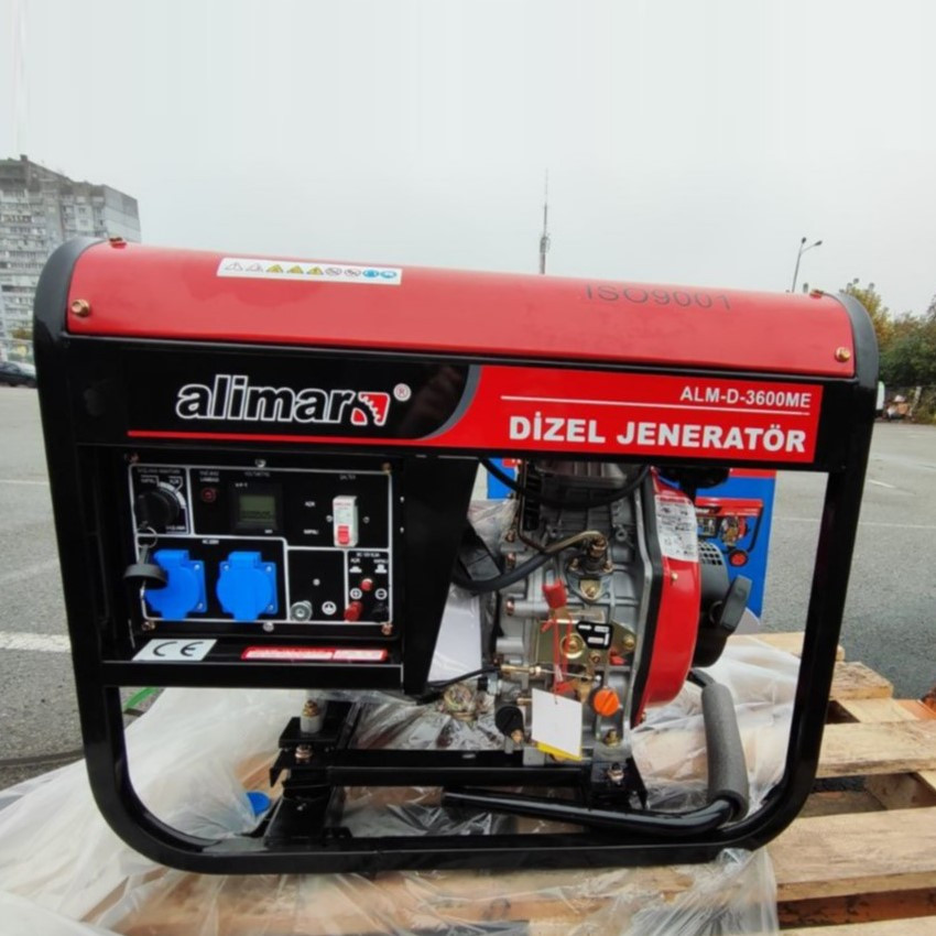 Дизельний генератор Alimar ALM-D3600MЕ 2,8 кВт / 3,2 кВт, 220В 50Гц Електростартер! Економний та надійний!