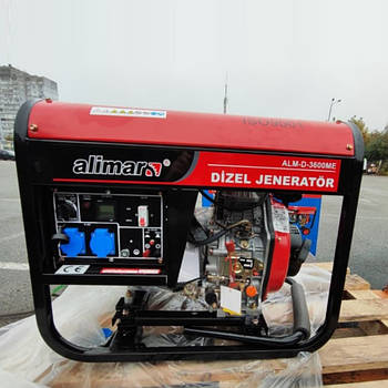 Дизельний генератор Alimar ALM-D3600MЕ 2,8 кВт / 3,2 кВт, 220В 50Гц Електростартер! Економний та надійний!
