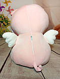 М'яка іграшка Свинка ангел з крильцями та серцем, плюшева свинка love, любов. 33 см., фото 2