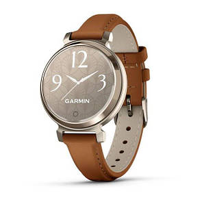 Смарт-годинник Garmin Lily 2 Classic Cream Gold with Tan Leather Band