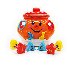 Музичний горщик сортер 0915, звук, світло, пісенька російською мовою