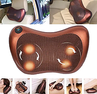 Подушка масажер для спини Масажер massage pillow для шиї Роликова масажна подушка масажор 8 роликів PMX