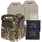 Плитоноска з плитами 4 клас + баліст. пакет 2ARMOR ДСТУ 8782:2018 Cordura 1000D зі швидким скиданням Піксель, фото 5