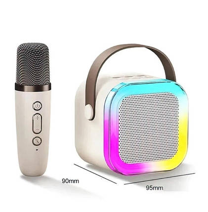 Колонка портативна Bluetooth K12, з мікрофоном, Pink sand, фото 2