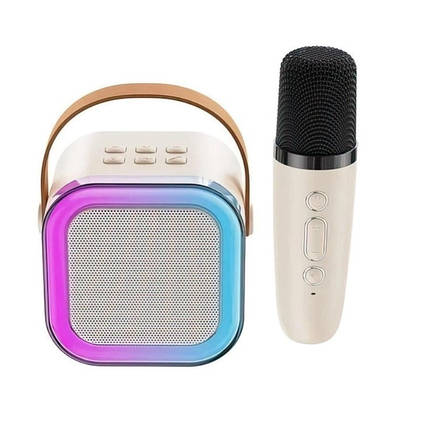 Колонка портативна Bluetooth K12, з мікрофоном, Pink sand, фото 3