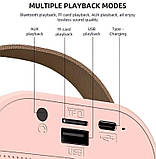 Колонка портативна Bluetooth K12, з мікрофоном, рожева, фото 2